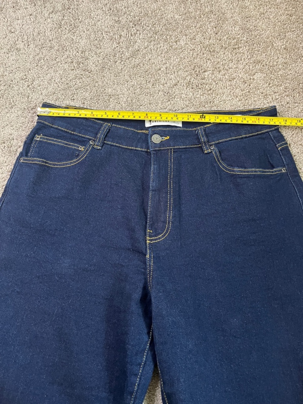 American Tall Dark Blue Straight Leg Jeans - Picture 4 of 8